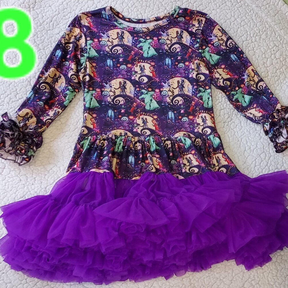Girls Nightmare Before Christmas tula Dress Size 8